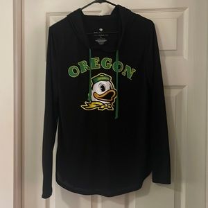 Oregon Duck hooded Long sleeve shirt. Never worn. Brand new. Make me an offer.